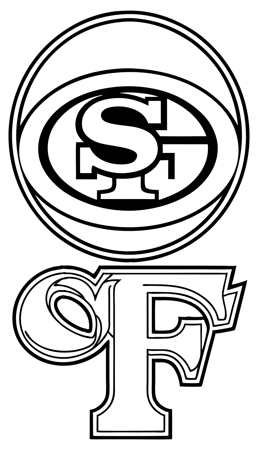 logo coloring pages easy 49er logo drawing